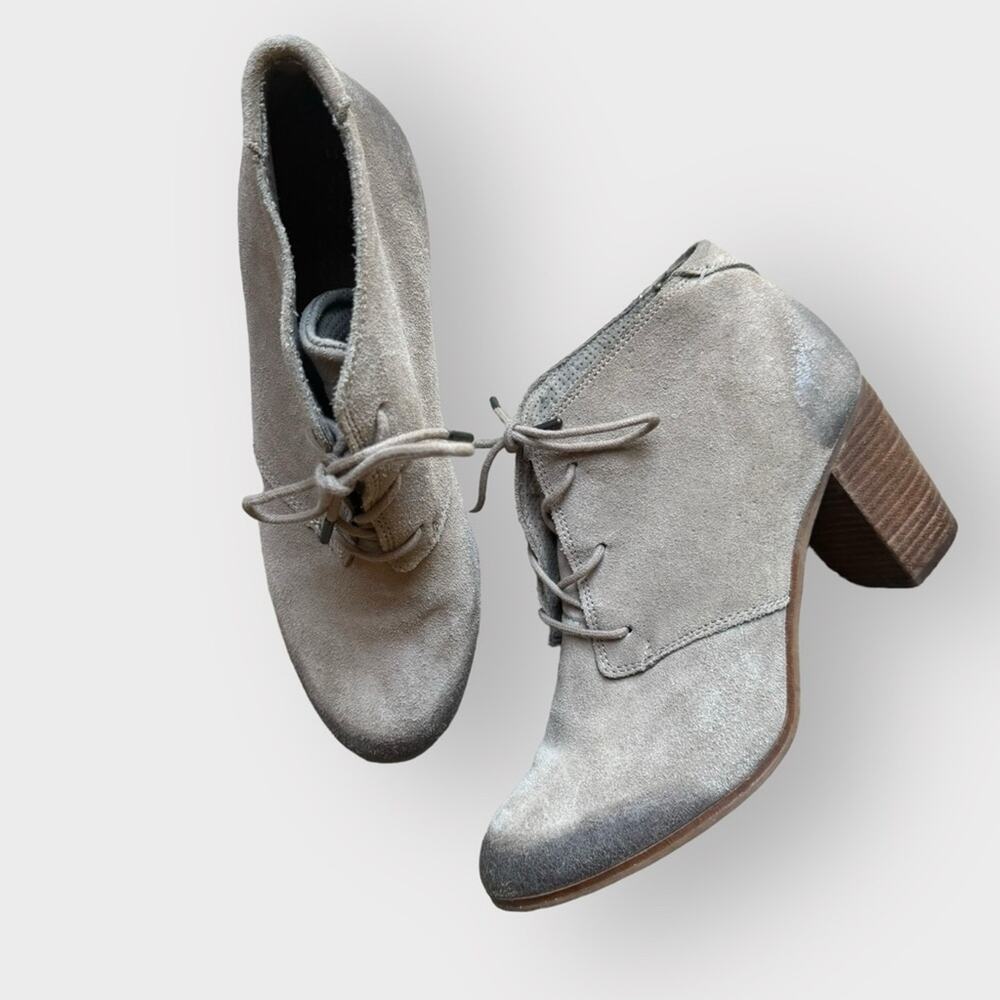 TOMS Lunata suede heeled lace up booties - Picture 2 of 7